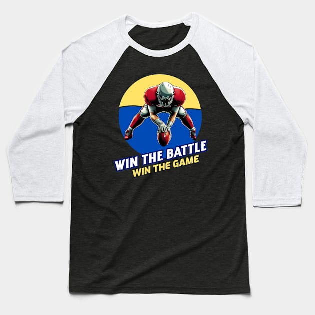 Win the Battle Win the Game Baseball T-Shirt by PrintGrove Studio